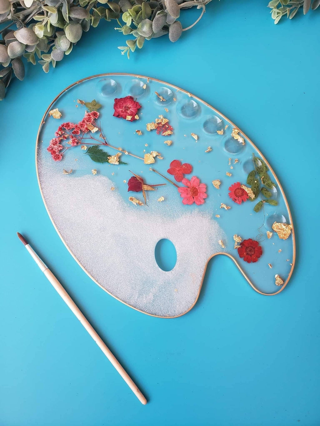 Ethereal Mirrors Are Adorned With Pressed Flowers and Resin Art